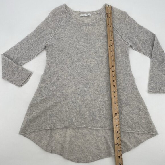 SUBTLE LUXURY Women’s Size S/M Pullover 100% Cashmere Asymmetric Light Gray - Picture 4 of 9